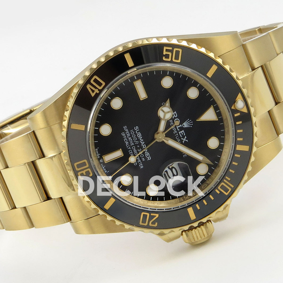 Rolex Submariner 126618LN 41mm QF Yellow Gold Black Dial QF3235 replica - full watch left