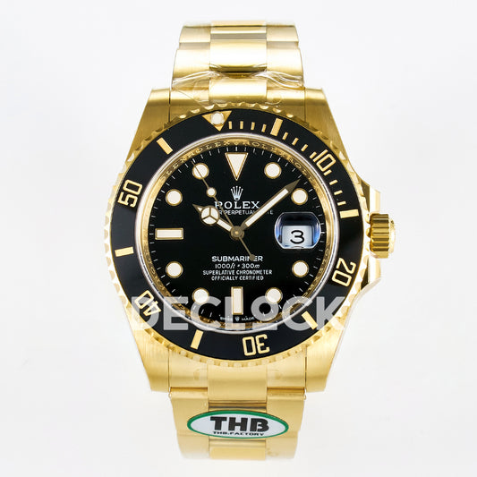 Rolex Submariner 126618LN 41mm THBF Yellow Gold Black Dial SH3235 replica - front