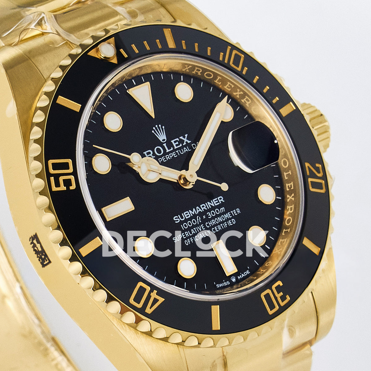 Rolex Submariner 126618LN 41mm THBF Yellow Gold Black Dial SH3235 replica - opposite front angle