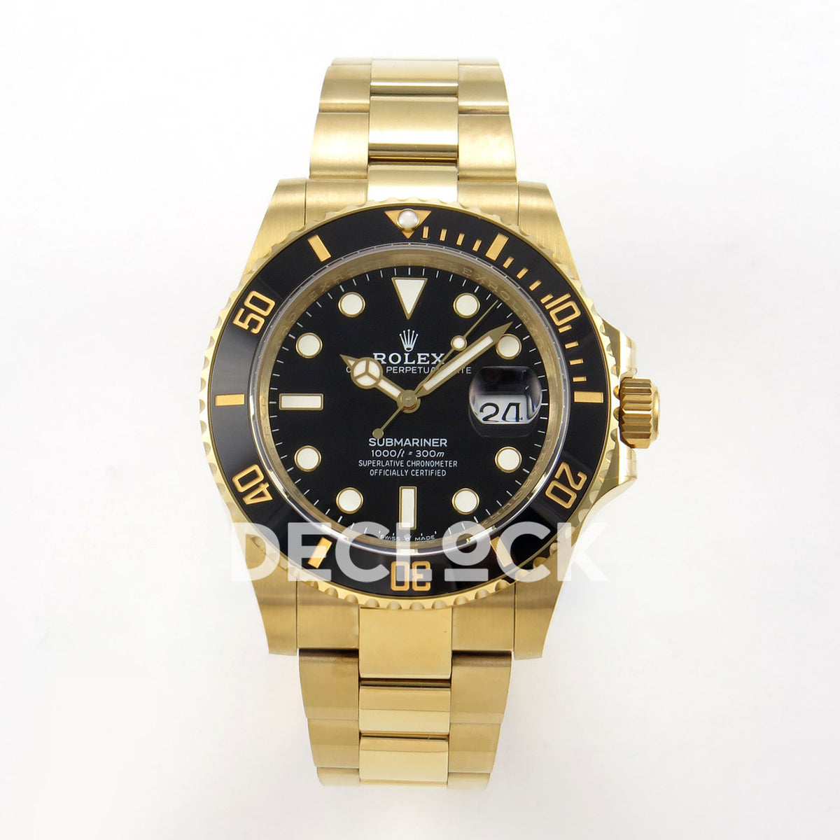 Rolex Submariner 41mm 126618LN QF Black Dial Yellow Gold JH3235 Free Sprung replica - front