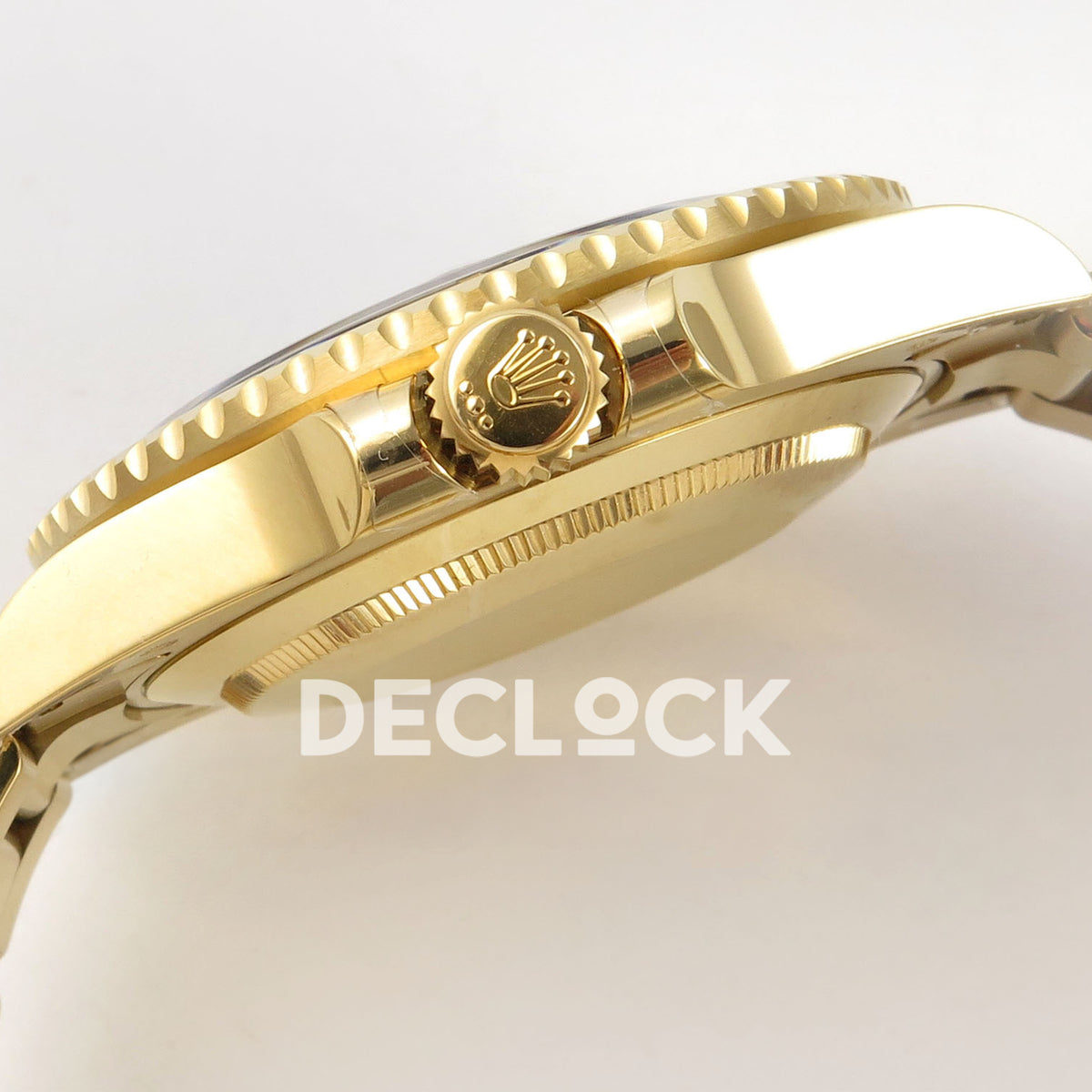 Rolex Submariner 41mm 126618LN QF Black Dial Yellow Gold JH3235 Free Sprung replica - crown side