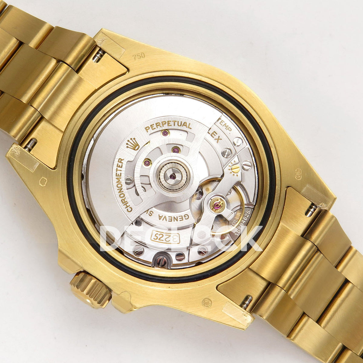 Rolex Submariner 41mm 126618LN QF Black Dial Yellow Gold JH3235 Free Sprung replica - movement back angle