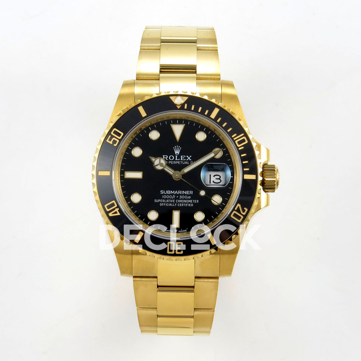 Rolex Submariner 41mm 126618LN RGF Black Dial Yellow Gold JH3235 replica - front