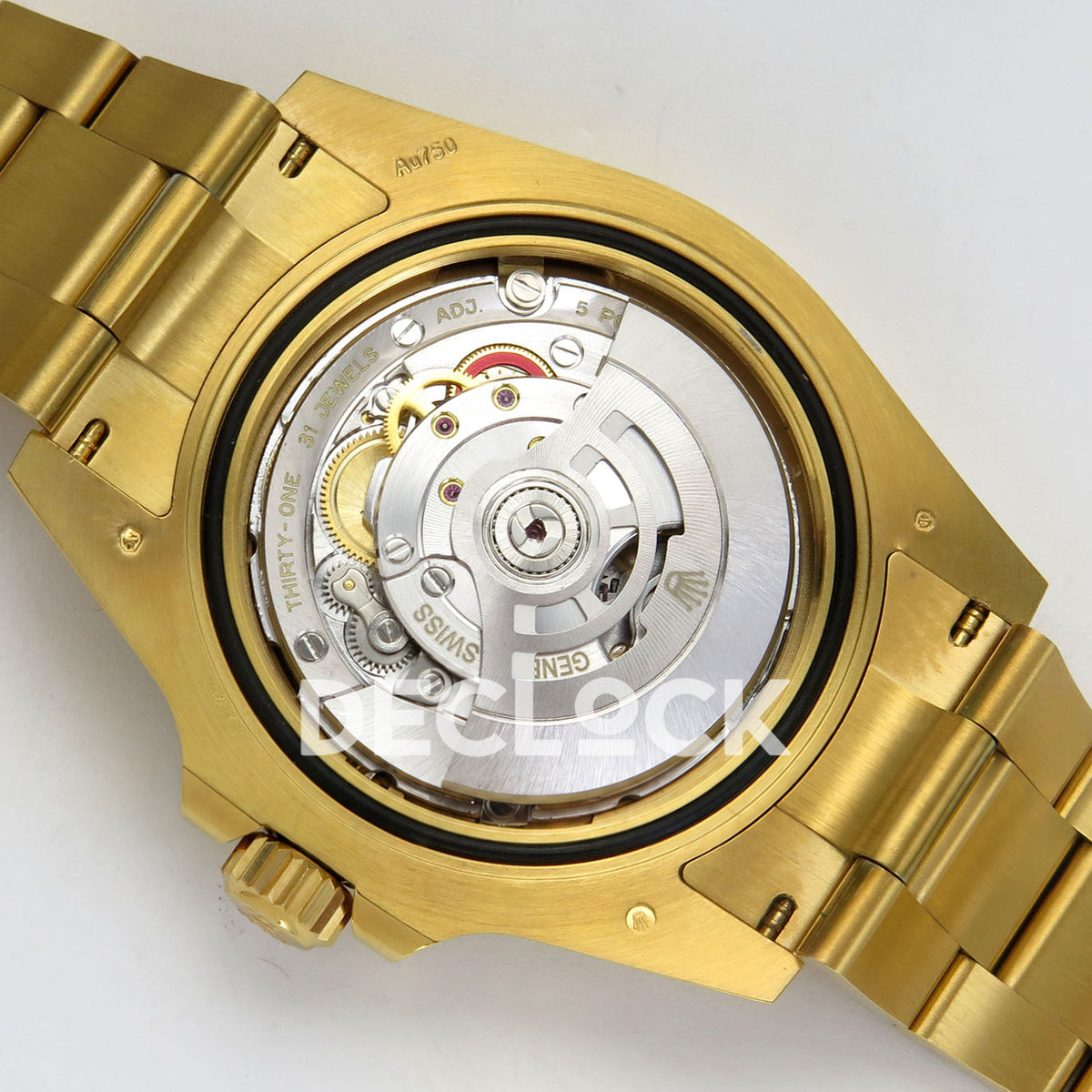 Rolex Submariner 41mm 126618LN RGF Black Dial Yellow Gold JH3235 replica - movement back angle