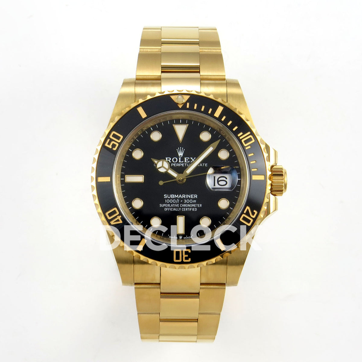 Rolex Submariner 41mm 126618LN VF Yellow Gold Black Dial DD3135 replica - front