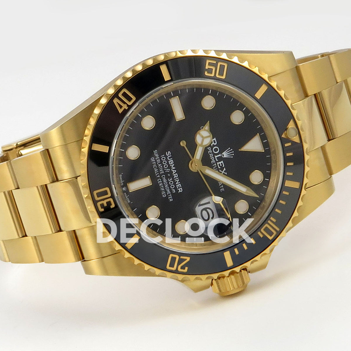 Rolex Submariner 41mm 126618LN VF Yellow Gold Black Dial DD3135 replica - full watch left