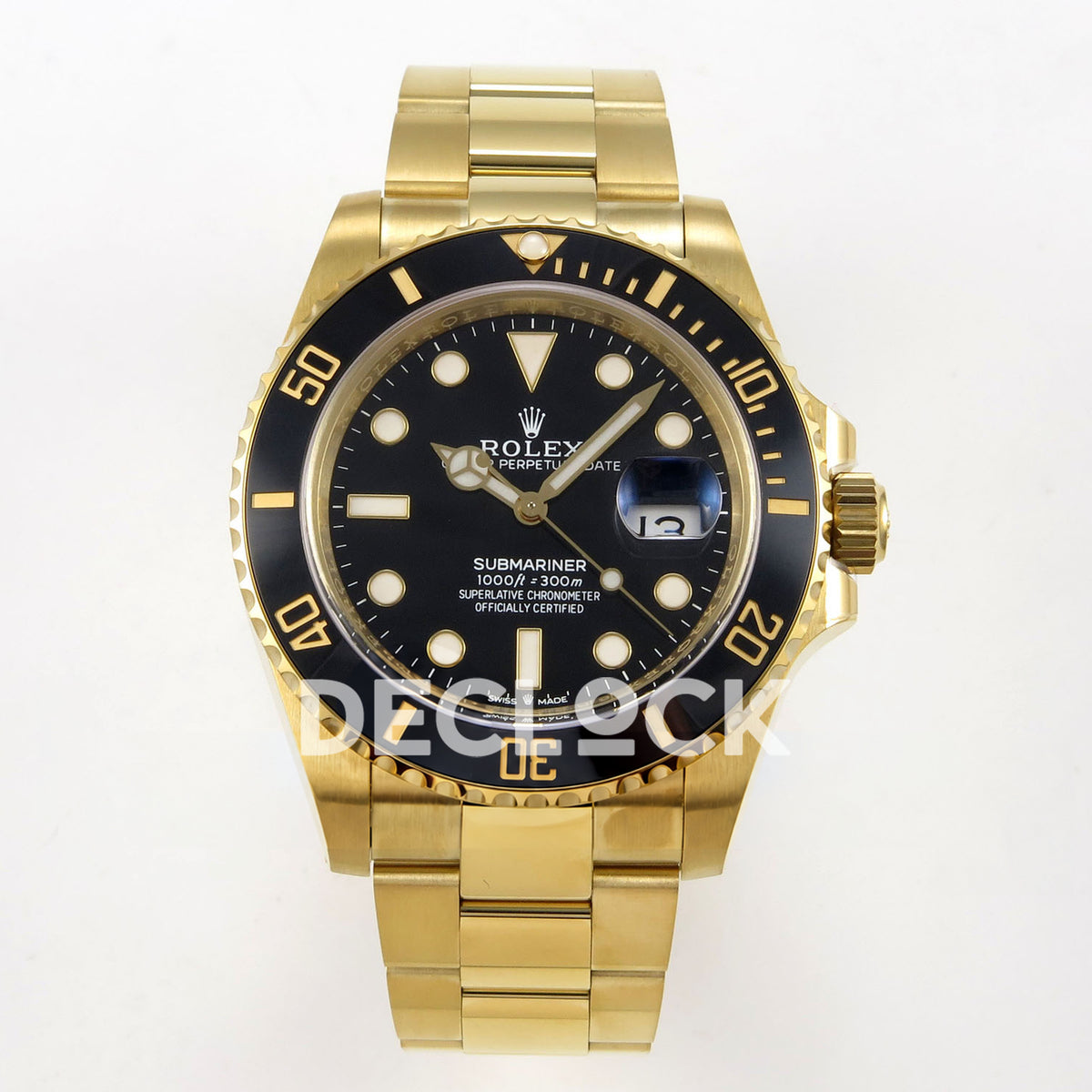Rolex Submariner 41mm 126618LN WF Black Dial Yellow Gold JH3235 replica - front