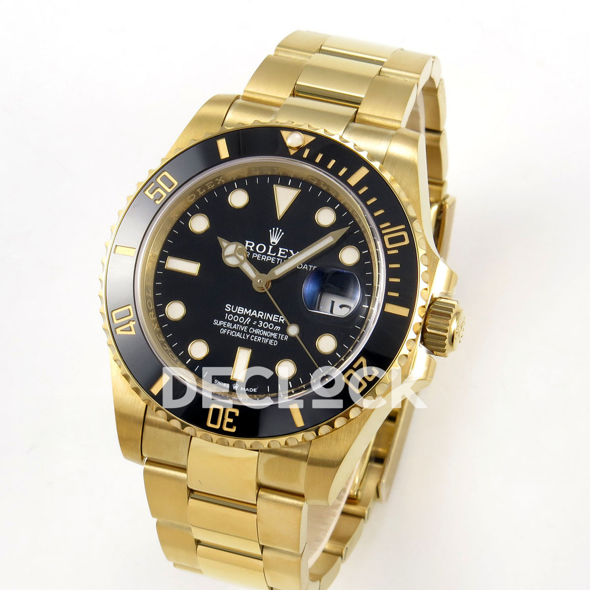 Rolex Submariner 41mm 126618LN WF Black Dial Yellow Gold JH3235 replica - three quarter