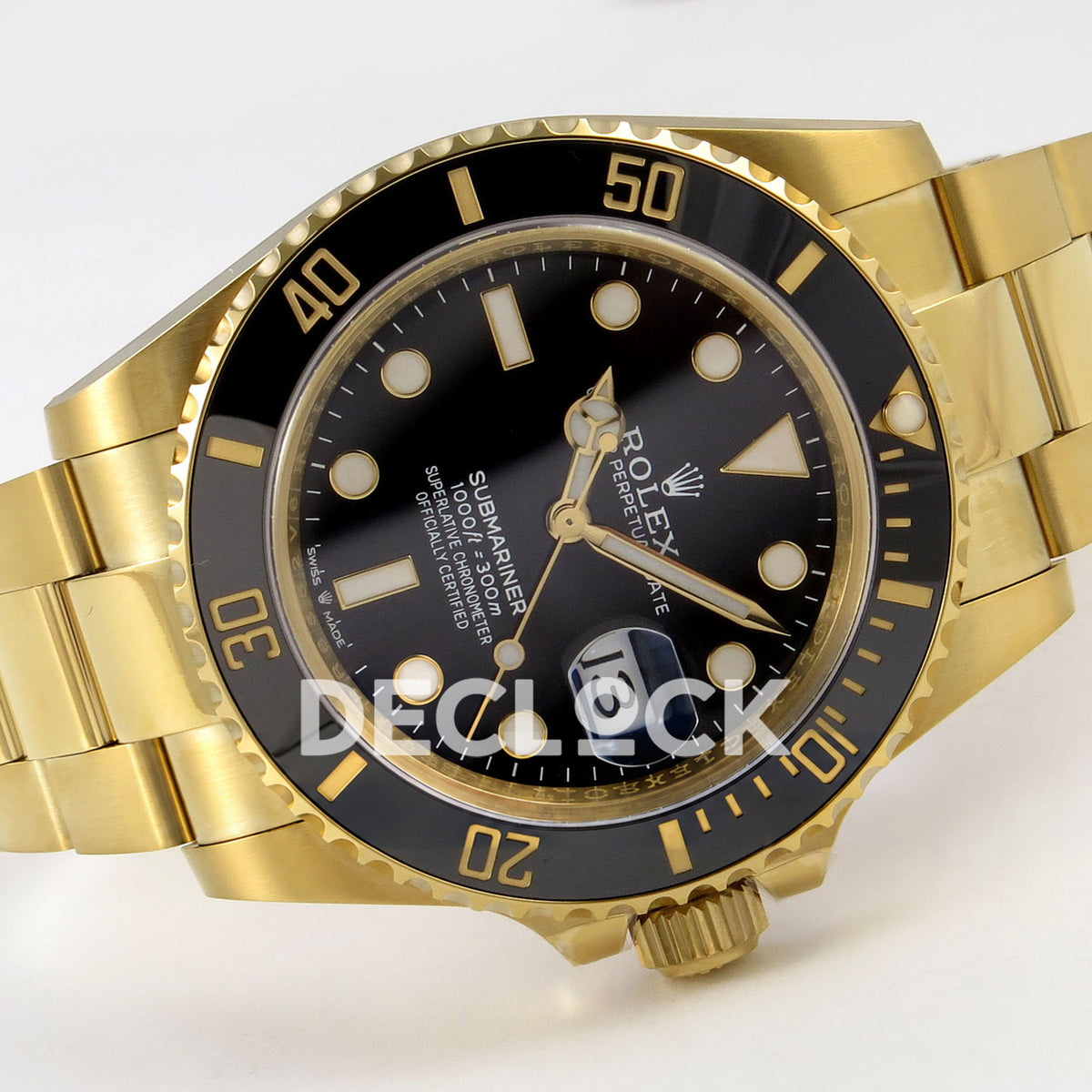 Rolex Submariner 41mm 126618LN WF Black Dial Yellow Gold JH3235 replica - full watch left