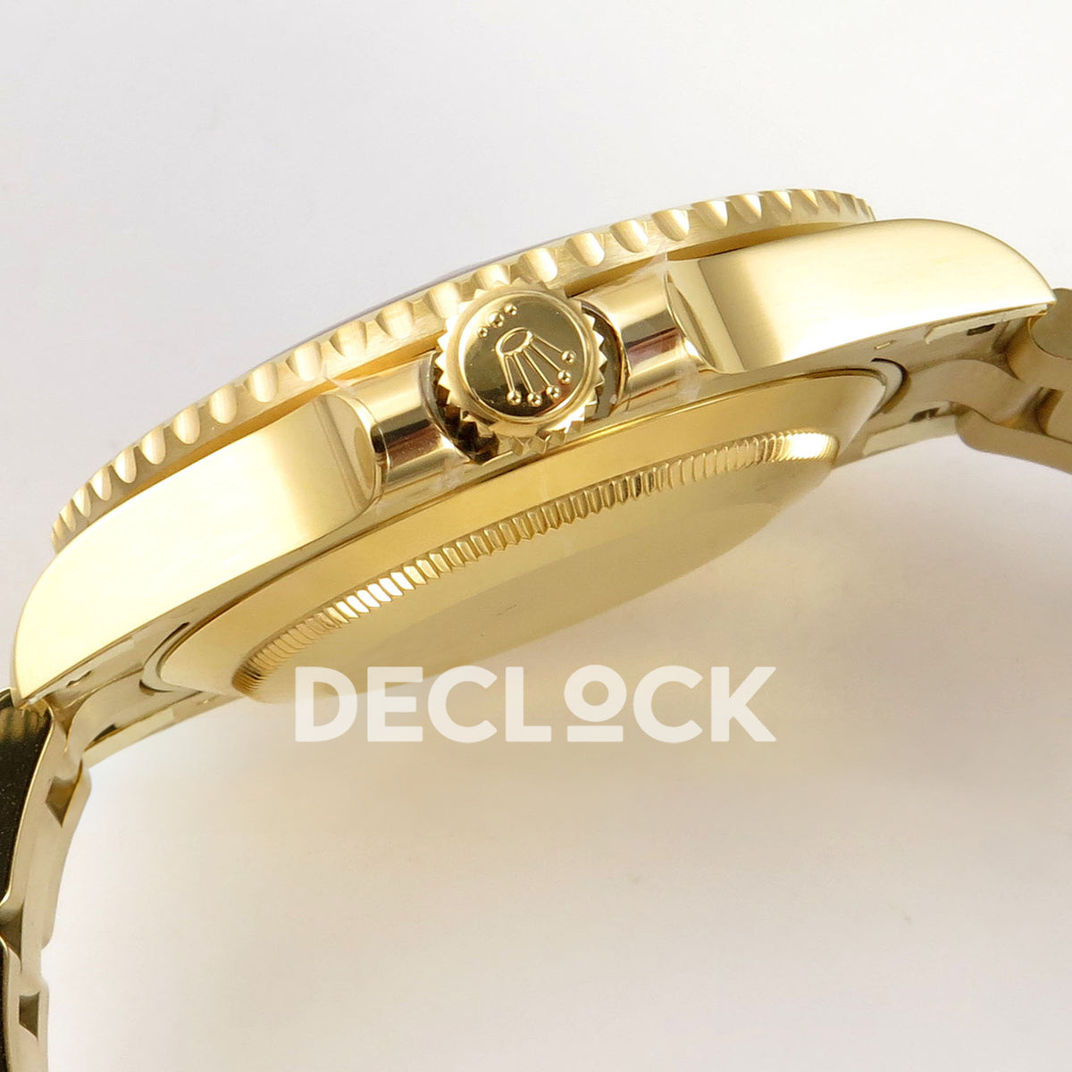 Rolex Submariner 41mm 126618LN WF Black Dial Yellow Gold JH3235 replica - crown side