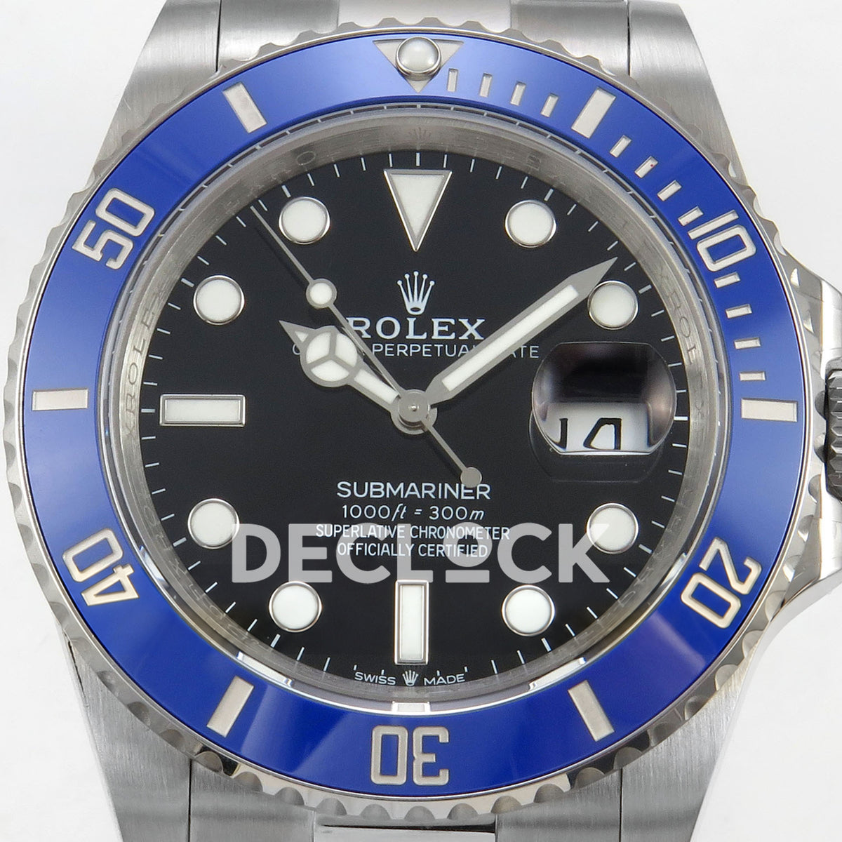 Rolex Submariner 126619LB 41mm QF Black Dial Blue Bezel QF3235 replica - dial closeup