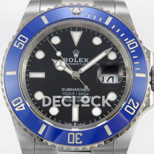 Rolex Submariner 126619LB 41mm QF Black Dial Blue Bezel QF3235 replica - dial closeup
