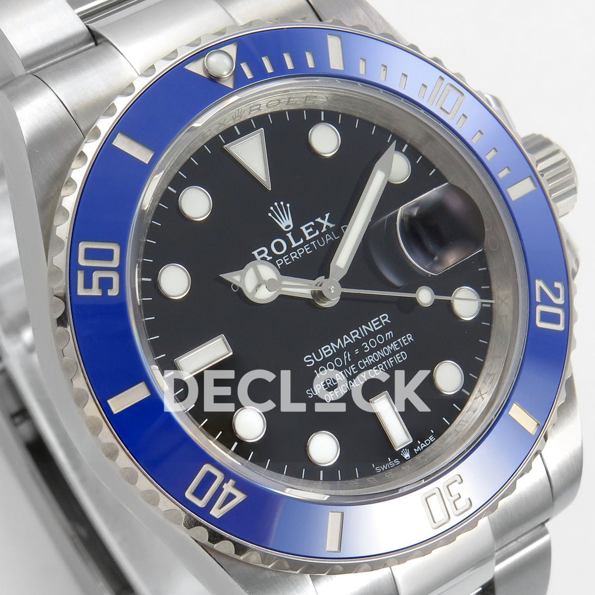 Rolex Submariner 126619LB 41mm QF Black Dial Blue Bezel QF3235 replica - dial angle left