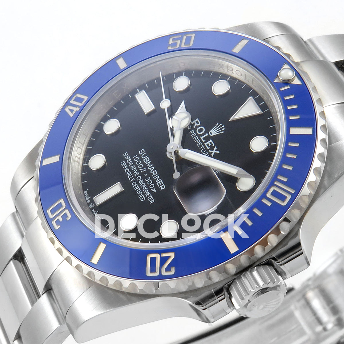 Rolex Submariner 126619LB 41mm QF Black Dial Blue Bezel QF3235 replica - dial angle right