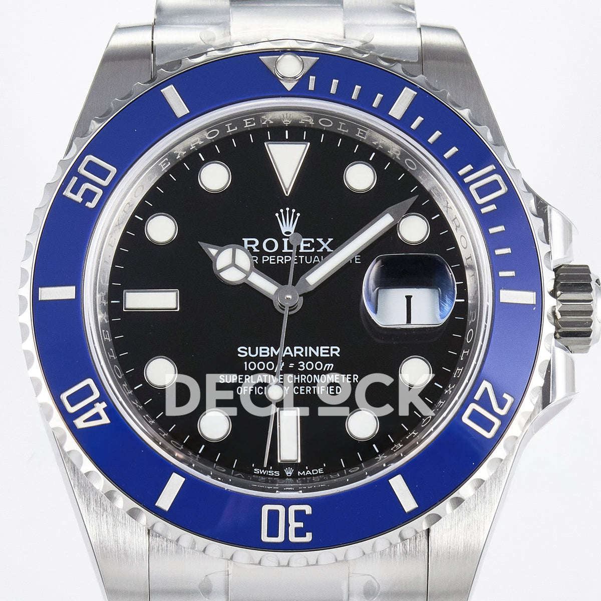 Rolex Submariner 126619LB 41mm THBF Steel Black Dial Blue Bezel SH3235 replica - dial closeup