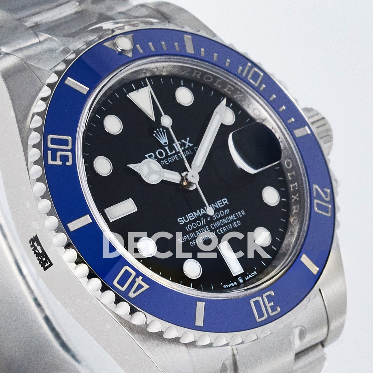 Rolex Submariner 126619LB 41mm THBF Steel Black Dial Blue Bezel SH3235 replica - opposite front angle