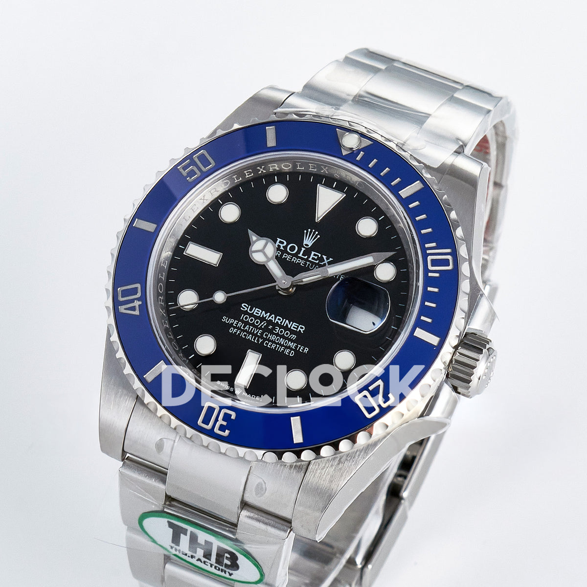 Rolex Submariner 126619LB 41mm THBF Steel Black Dial Blue Bezel SH3235 replica - front angle