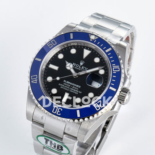 Rolex Submariner 126619LB 41mm THBF Steel Black Dial Blue Bezel SH3235 replica - front angle