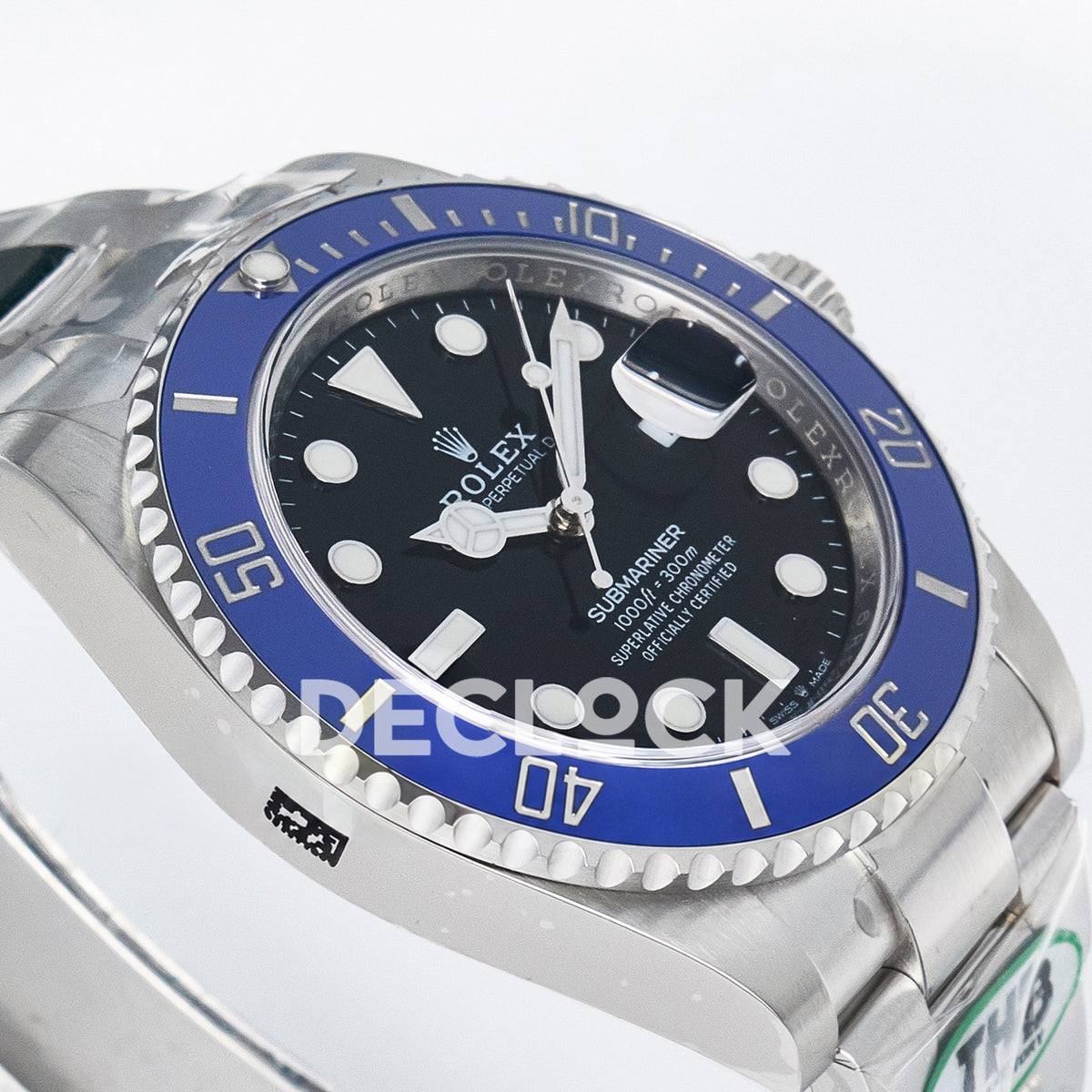 Rolex Submariner 126619LB 41mm THBF Steel Black Dial Blue Bezel SH3235 replica - opposite dial angle