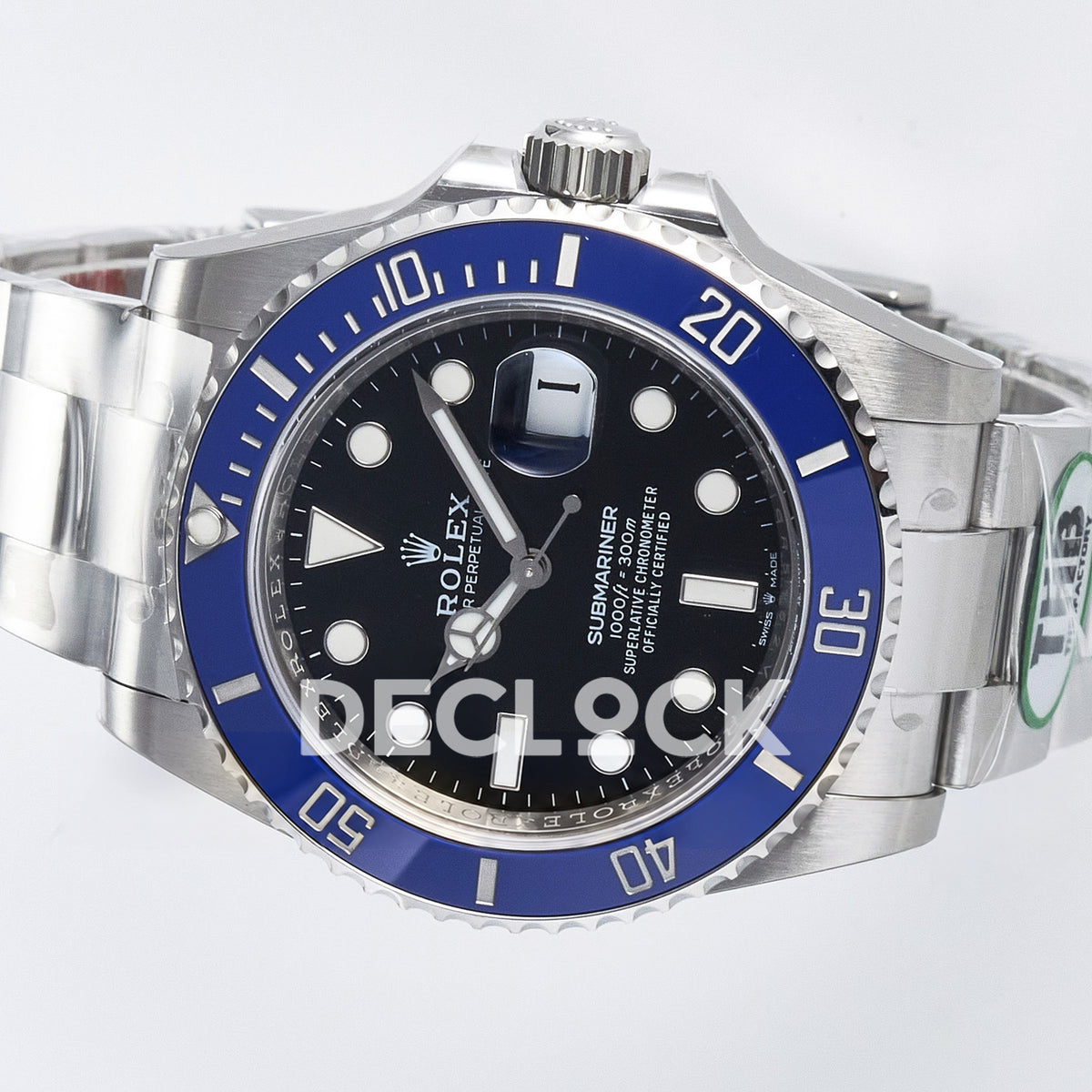 Rolex Submariner 126619LB 41mm THBF Steel Black Dial Blue Bezel SH3235 replica - rotated dial