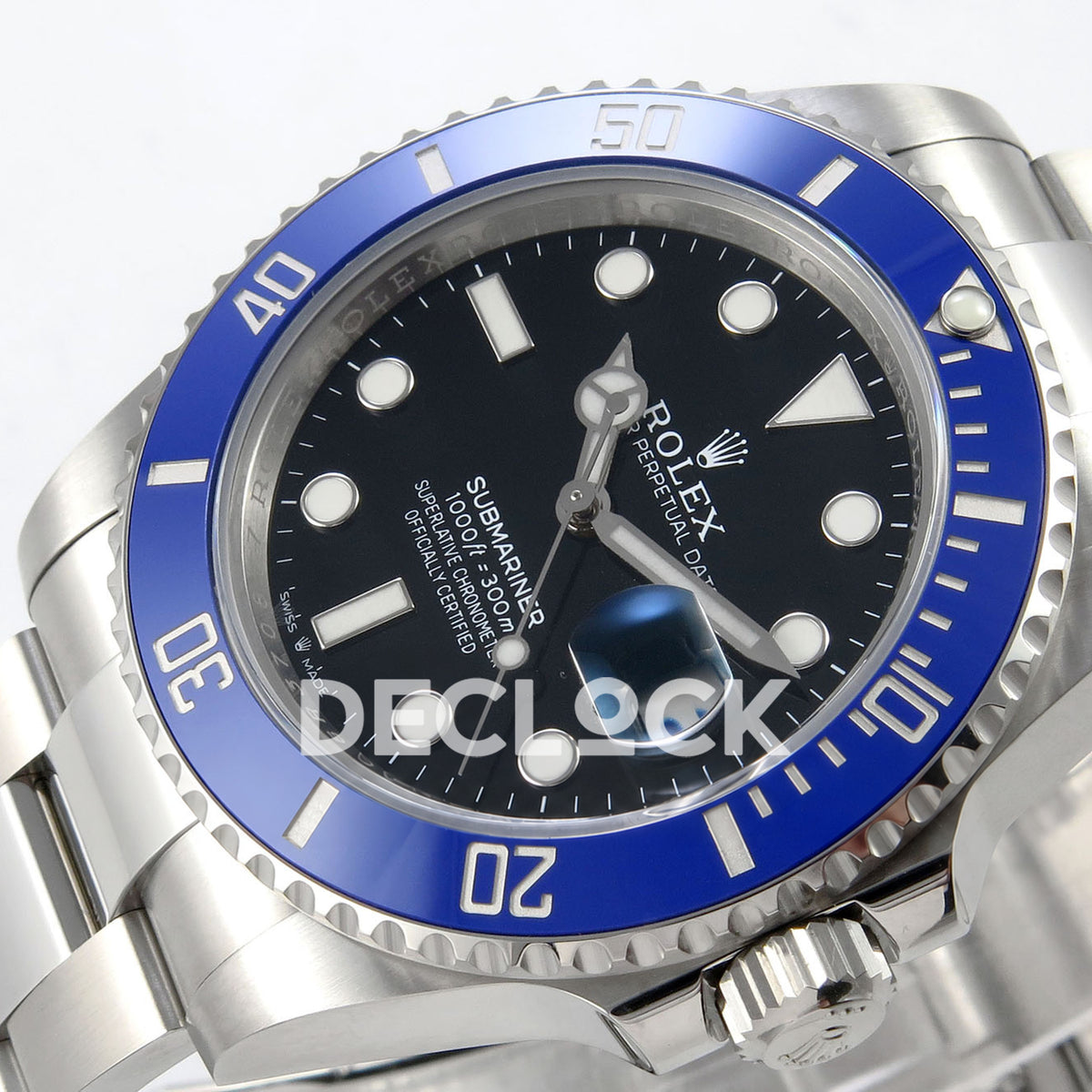 Rolex Submariner 41mm 126619LB RGF Black Dial Blue Bezel JH3235 replica - dial angle right