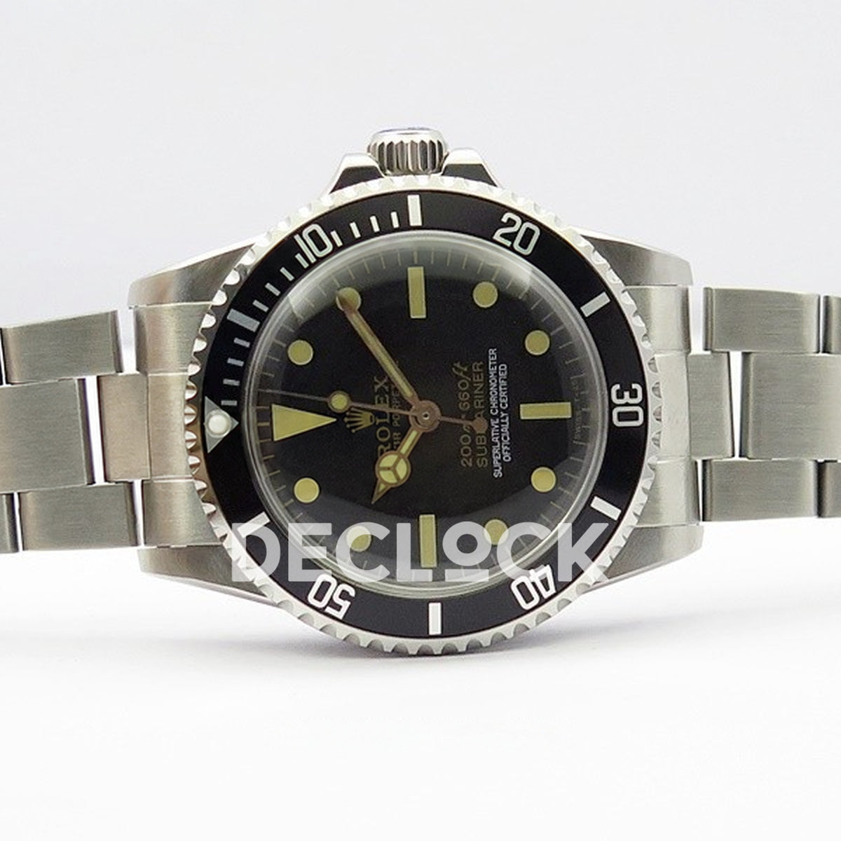 Rolex Submariner 5513 Vintage Style 1 B12 A2836 - Horizontal front view