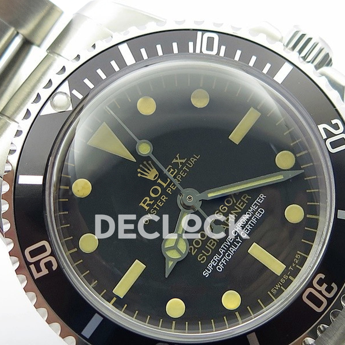 Rolex Submariner 5513 Vintage Style 1 B12 A2836 - Hour markers detail