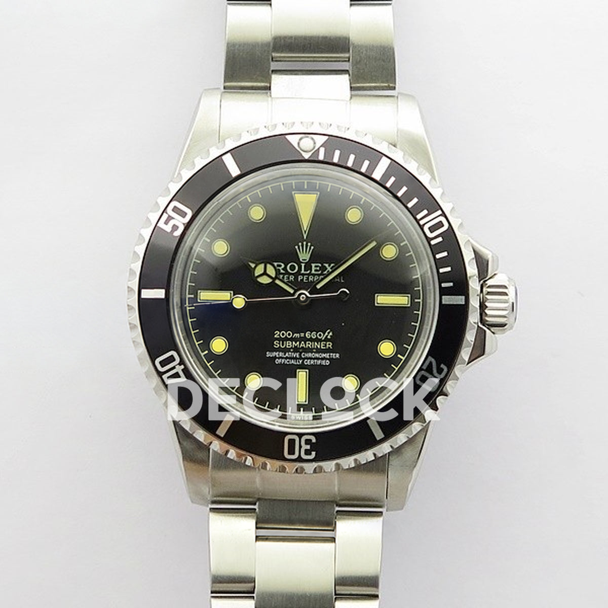 Rolex Submariner 5513 Vintage Style 2 B12 A2836 - Front view