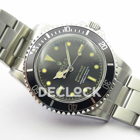 Rolex Submariner 5513 Vintage Style 2 B12 A2836 - Angled front view