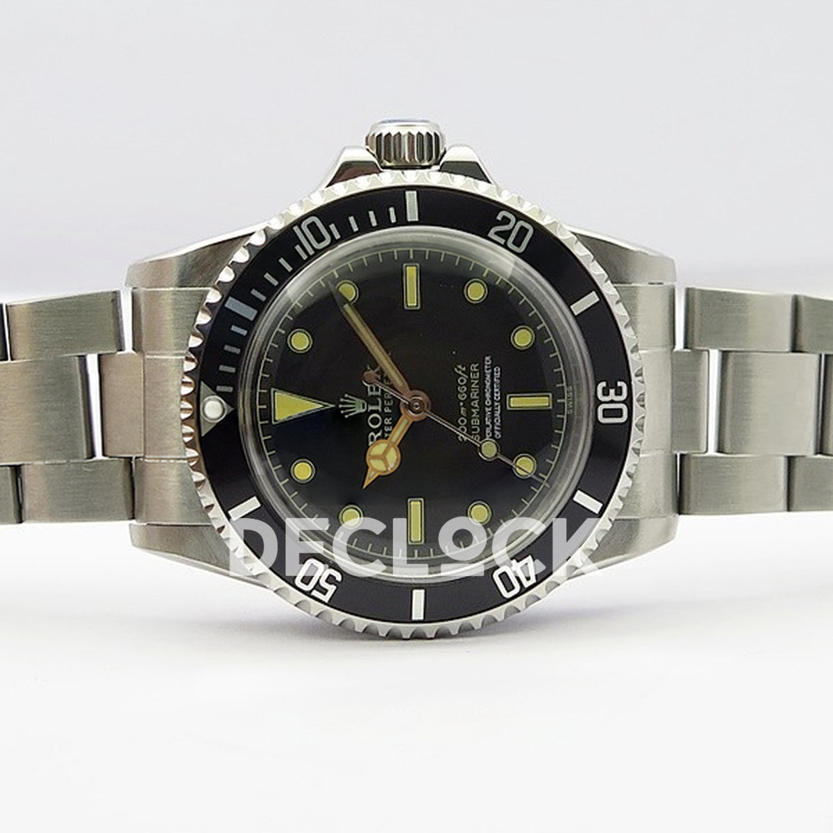 Rolex Submariner 5513 Vintage Style 2 B12 A2836 - Horizontal front view