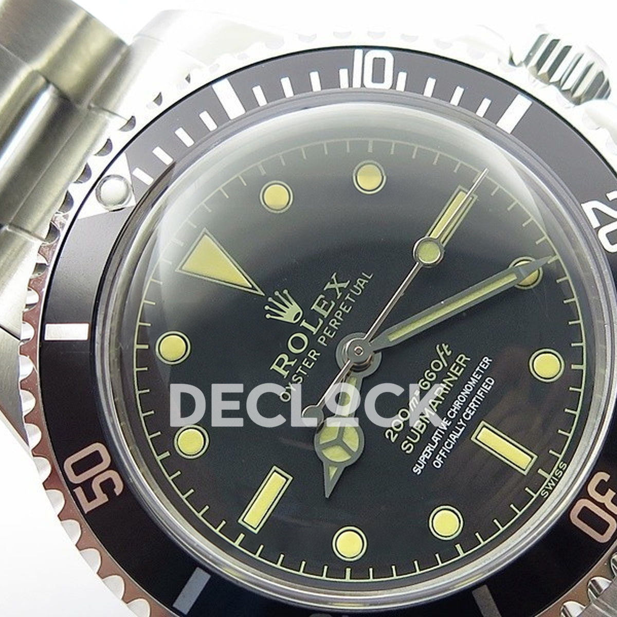 Rolex Submariner 5513 Vintage Style 2 B12 A2836 - Hour markers detail