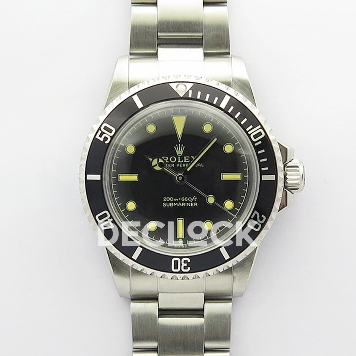 Rolex Submariner 5513 Vintage Style 3 B12 A2836 - Front view