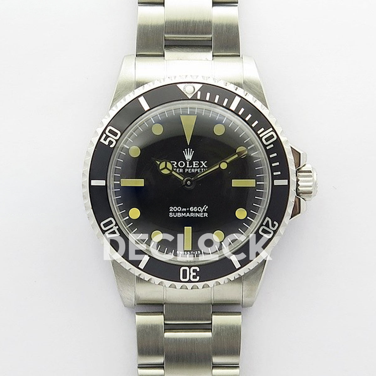 Rolex Submariner 5513 Vintage Style 5 B12 A2836 - Front view