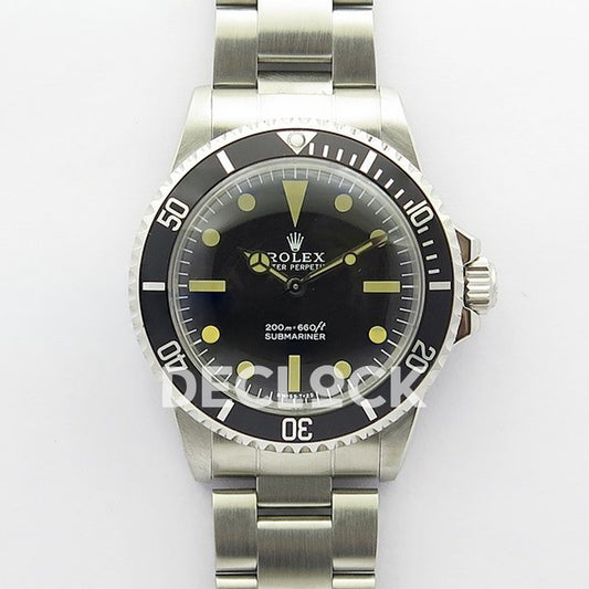 Rolex Submariner 5513 Vintage Style 5 B12 A2836 - Front view