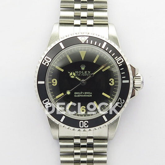 Rolex Submariner 5513 Vintage Style 6 B12 A2836 - Front view