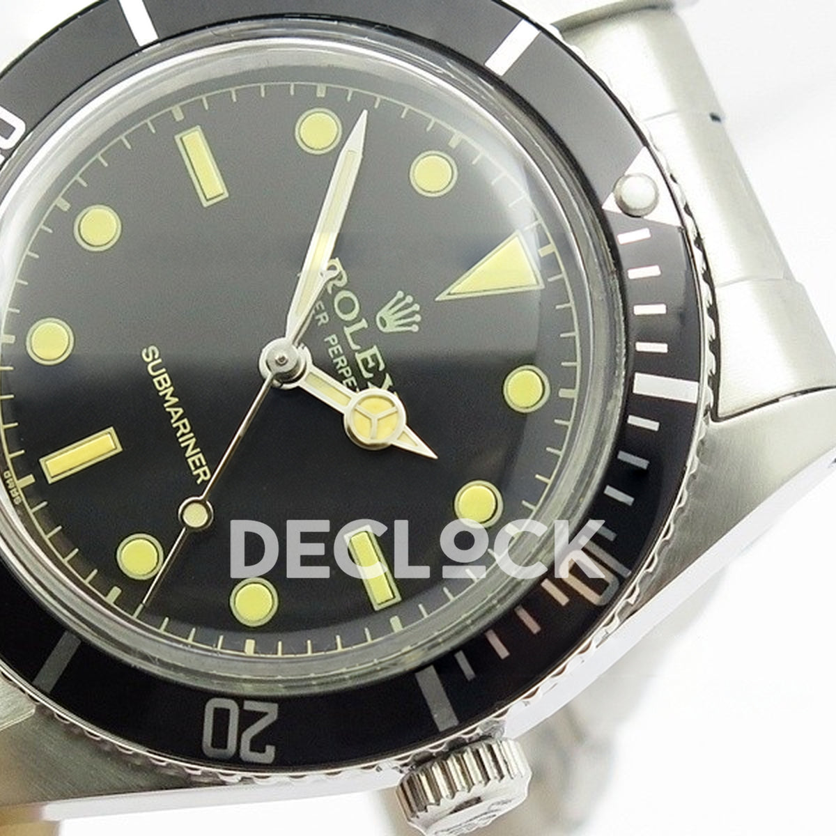 Rolex Submariner 6536 Vintage A2836 - Dial and bezel close-up