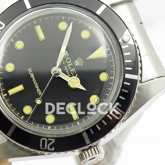 Rolex Submariner 6536 Vintage A2836 - Dial and bezel close-up
