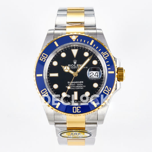 Rolex Submariner 126613LB Custom 41mm ARF Two-Tone Black Dial Blue Bezel SH3235 replica - front