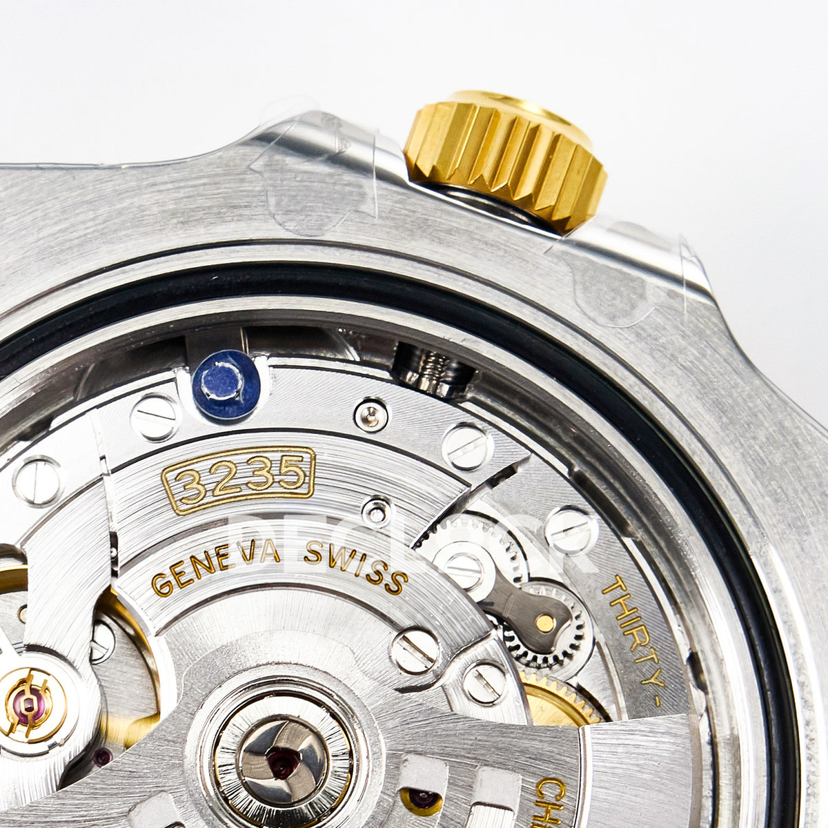 Rolex Submariner 126613LB Custom 41mm ARF Two-Tone Black Dial Blue Bezel SH3235 replica - movement upper closeup