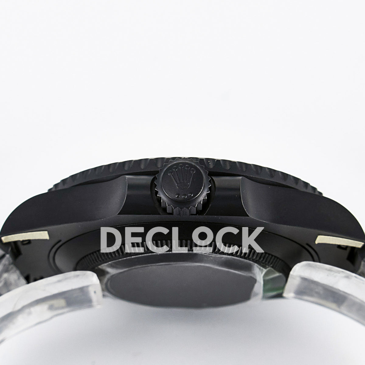 Rolex Submariner Custom DIW Black DLC VSF VS3135 replica - crown profile