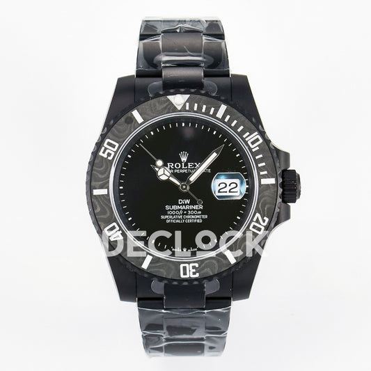 Rolex Submariner Custom DIW Black DLC VSF VS3135 replica - front