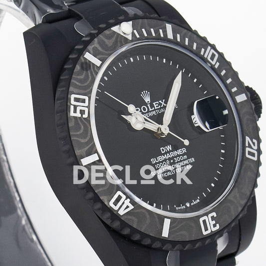 Rolex Submariner Custom DIW Black DLC VSF VS3135 replica - opposite front