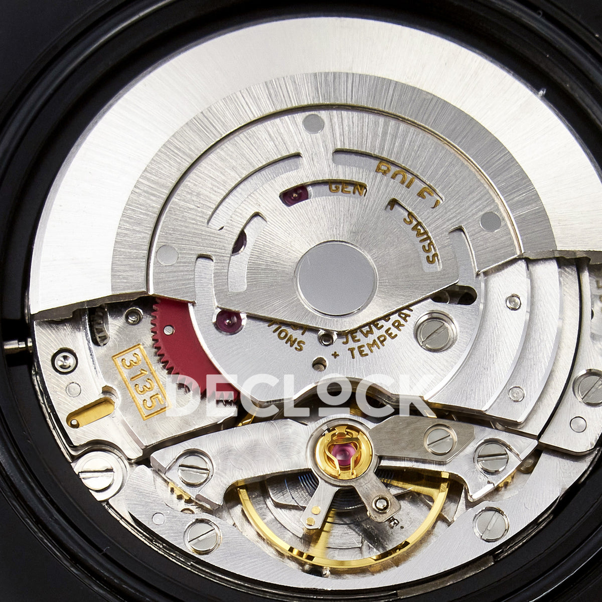 Rolex Submariner Custom DIW Black Orange DLC VSF VS3135 replica - movement detail
