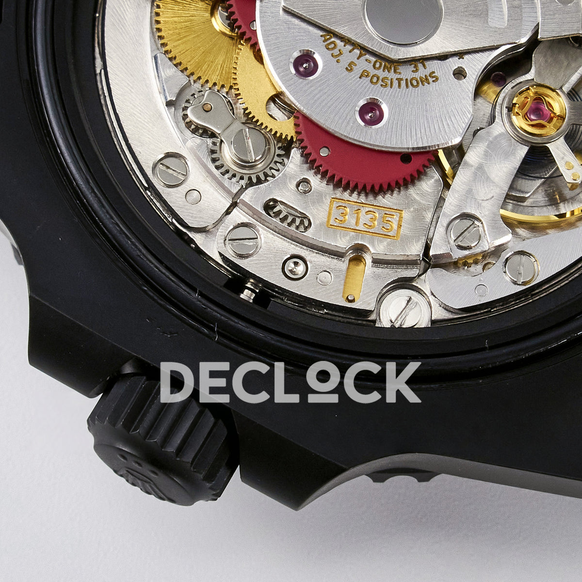 Rolex Submariner Custom DIW Black Yellow DLC VSF VS3135 replica - balance