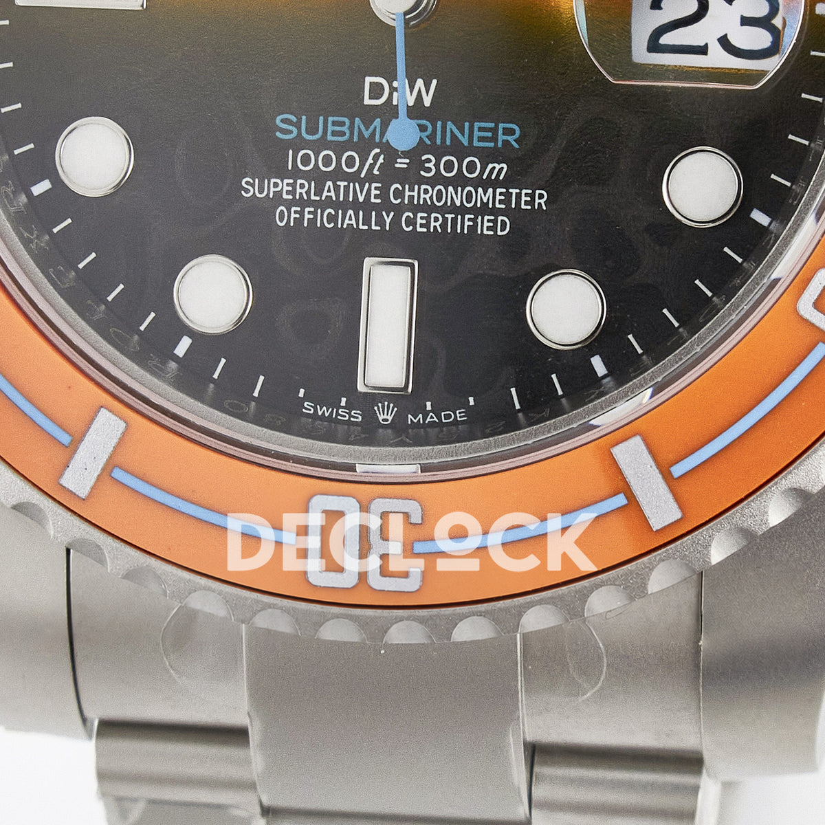 Rolex Submariner Custom DIW Orange Black VSF VS3135 replica - carbon bezel