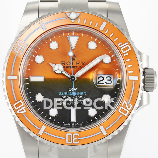 Rolex Submariner Custom DIW Orange Black VSF VS3135 replica - dial close up