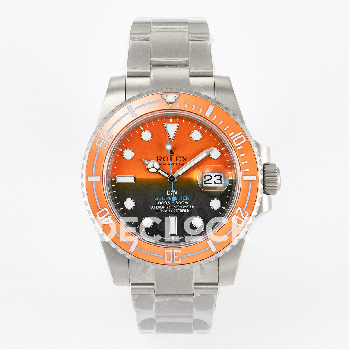 Rolex Submariner Custom DIW Orange Black VSF VS3135 replica - front