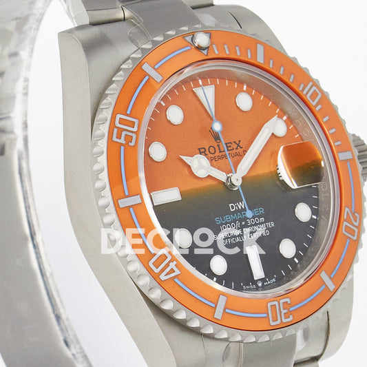 Rolex Submariner Custom DIW Orange Black VSF VS3135 replica - opposite front
