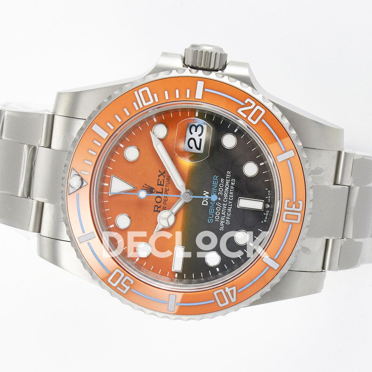 Rolex Submariner Custom DIW Orange Black VSF VS3135 replica - rotated dial