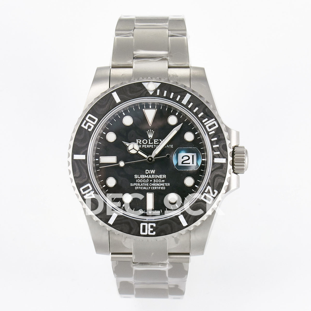 Rolex Submariner Custom DIW Sandblasted Black Carbon VSF VS3135 replica - front